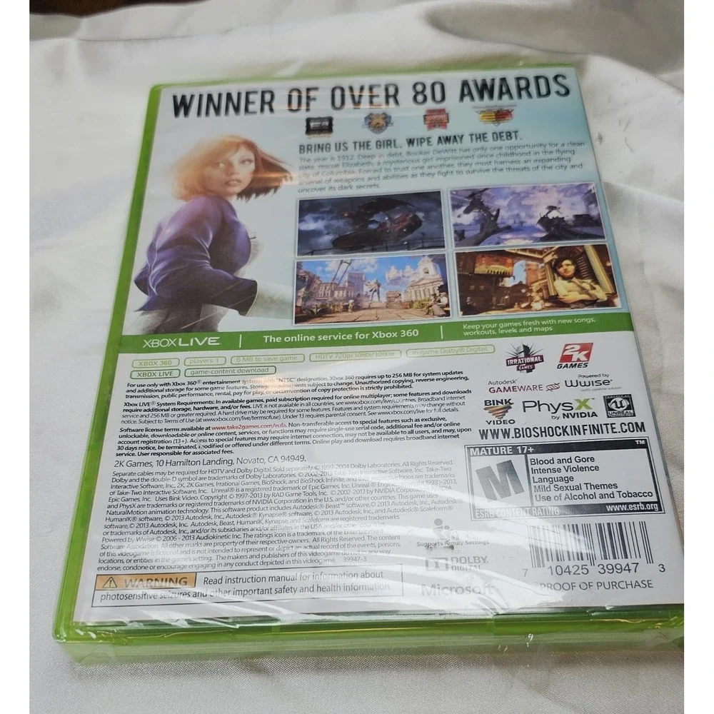 BioShock‎ Infinite (Microsoft Xbox 360, 2013) Brand New Factory Sealed